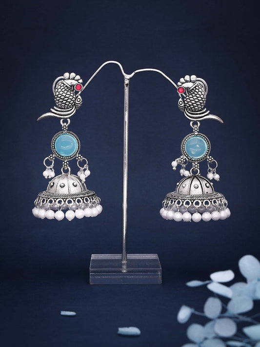 Embrace Timeless Elegance with Handcrafted Peacock Jhumkas