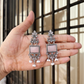 Oxidized Silver Long Earrings with Lavender Stones & Pearl Beads – Ethnic Statement Jewelry