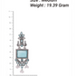Oxidized Silver Long Earrings with Blue Stones & Pearl Beads – Ethnic Statement Jewelry