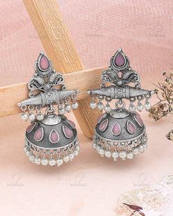 Juliet Jhumki Earrings - Lavender