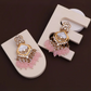 Luxury Yellow Lavender Beaded Drop Earrings for Traditional & Festive Wear