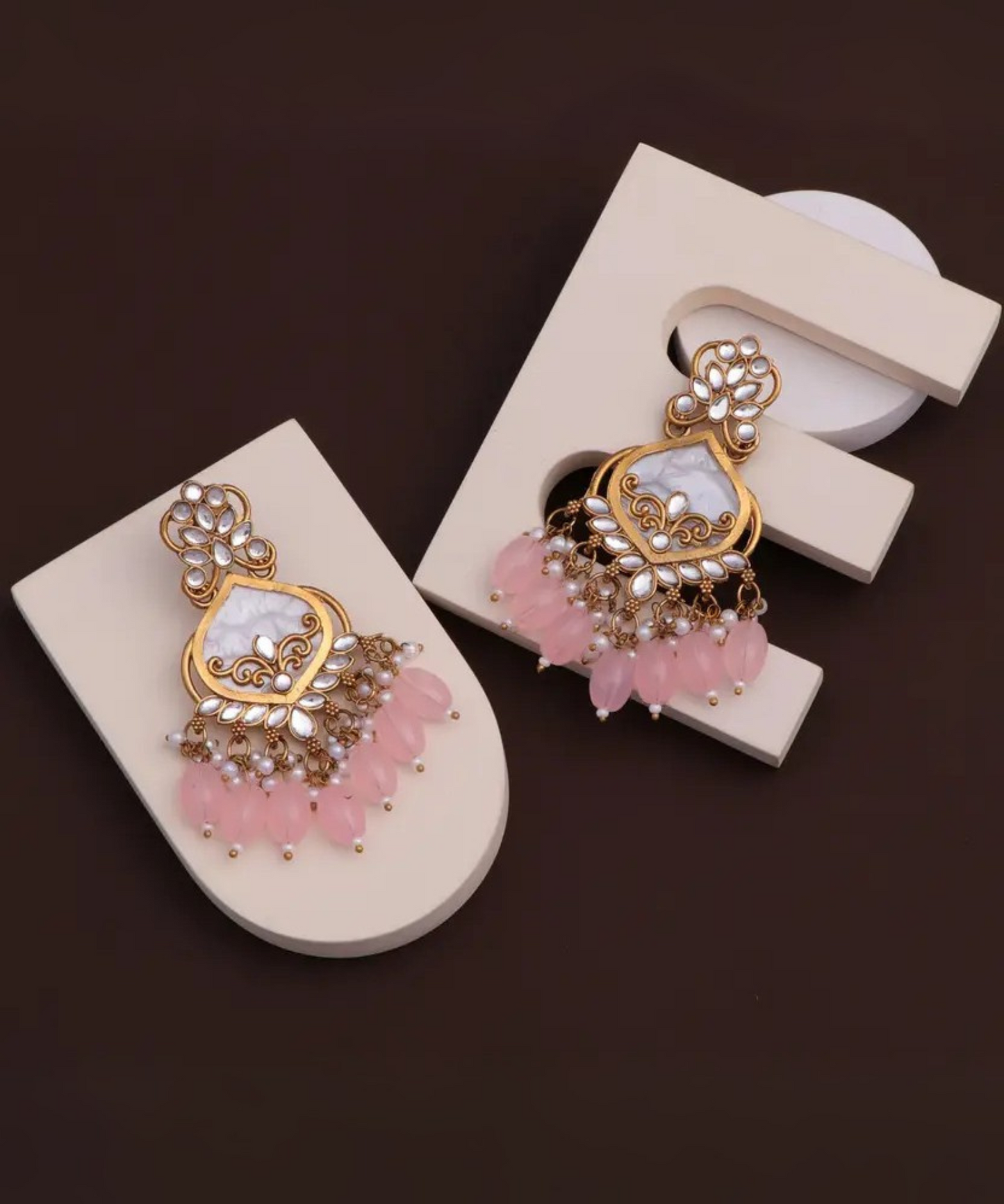 Luxury Yellow Lavender Beaded Drop Earrings for Traditional & Festive Wear