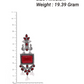 Oxidized Silver Long Earrings with Maroon Stones & Pearl Beads – Ethnic Statement Jewelry