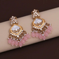 Luxury Yellow Lavender Beaded Drop Earrings for Traditional & Festive Wear