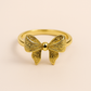 Gold-Plated Anti-Tarnish Bow Ring – Elegant Ribbon Design