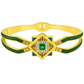 Regal Emerald Geometric Cuff – Gold Finish