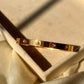 Gold Plated Round Zircon Bangle Bracelet
