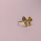 Gold-Plated Anti-Tarnish Bow Ring – Elegant Ribbon Design