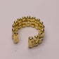 Designer Adjustable Ring – Bold Woven Look, Elegant Gold Finish