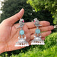 Embrace Timeless Elegance with Handcrafted Peacock Jhumkas