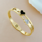 Dual Heart Charm Bracelet – Gold Plated