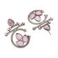 C-SHAPE STUD TYPE DANGLER-PINK LEAF