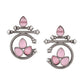 C-SHAPE STUD TYPE DANGLER-PINK LEAF
