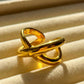 Bold Designer Adjustable Rings for Women – Set of Statement Gold-Tone Fashion Rings
