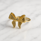 Gold-Plated Anti-Tarnish Bow Ring – Elegant Ribbon Design